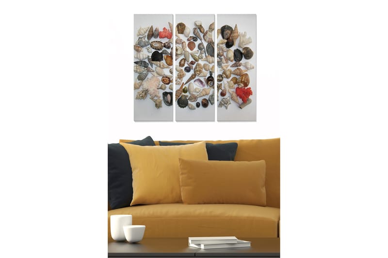 Canvasbilde Abstract 3-pk Flerfarget, 22x05 cm