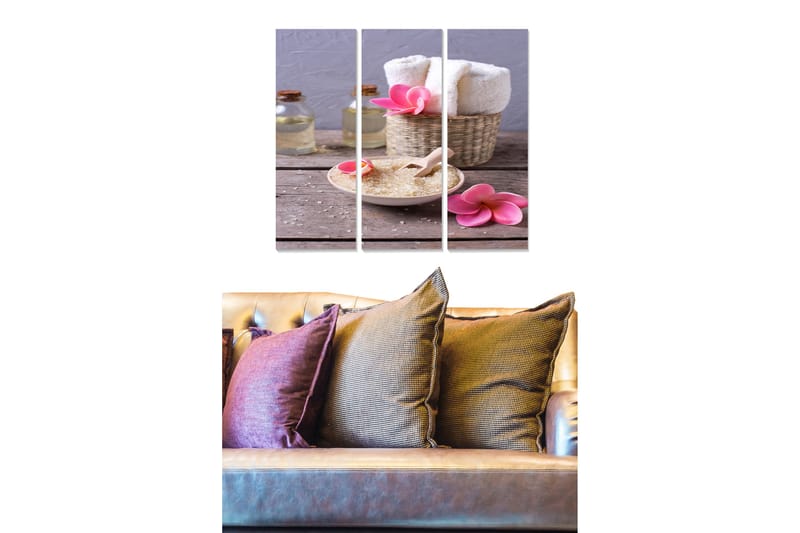 Canvasbilde Abstract 3-pk Flerfarget, 22x05 cm