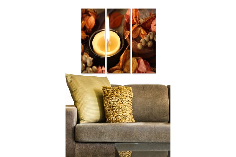 Canvasbilde Abstract 3-pk Flerfarget, 22x05 cm