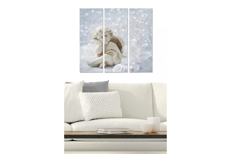 Canvasbilde Abstract 3-pk Flerfarget, 22x05 cm