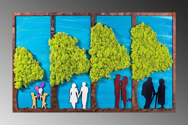 Canvasbilde Age Together - Flerfarget - Interiør - Maleri & posters - Lerretsbilder