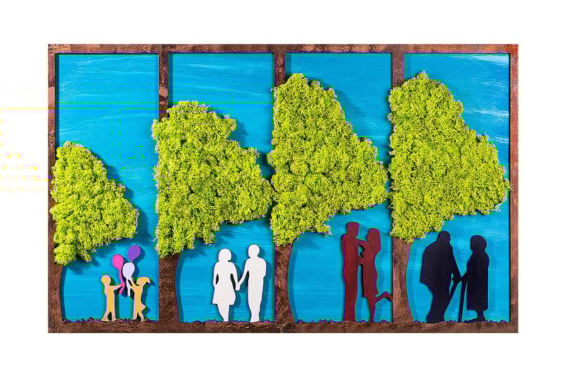 Canvasbilde Age Together - Flerfarget - Interiør - Maleri & posters - Lerretsbilder