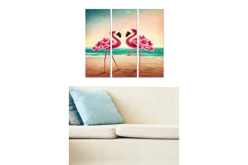 Canvasbilde Animal 3-pk flerfarget - 22x05 cm - Interiør - Maleri & posters - Lerretsbilder