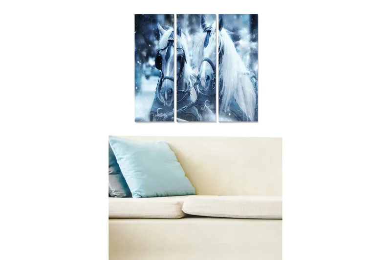 Canvasbilde Animal 3-pk flerfarget, 22x05 cm