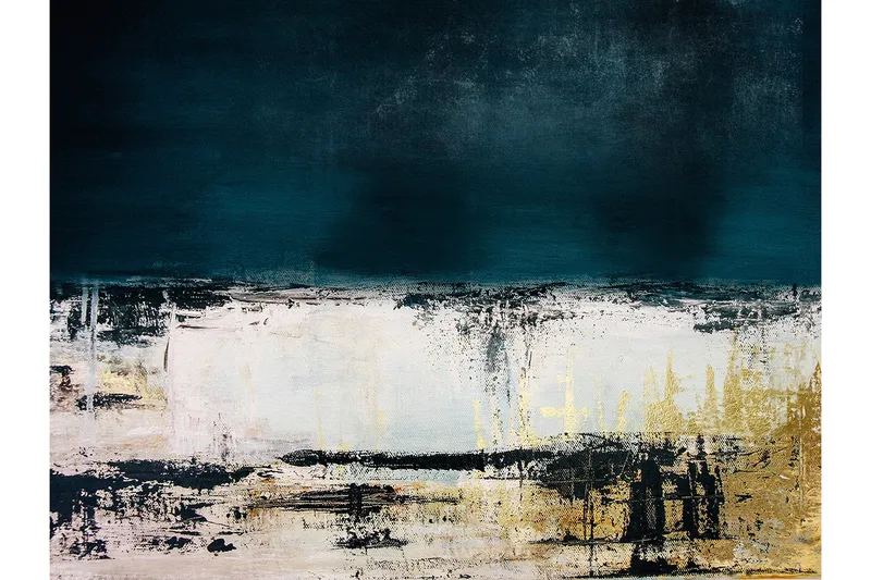 Canvasbilde Blue abstrakt, 88x012 cm
