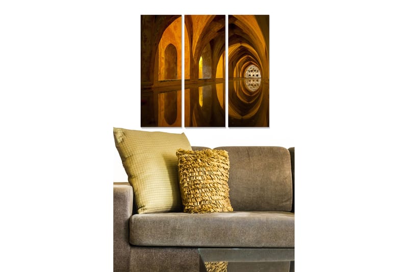 Canvasbilde Building 3-pk Flerfarget - 22x05 cm - Interiør - Maleri & posters - Lerretsbilder