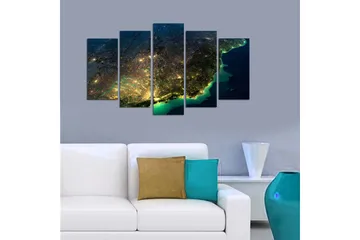 Canvasbilde City 5-pk flerfarget - 22x06 cm - Interiør - Maleri & posters - Lerretsbilder