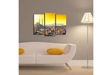 Canvasbilde City Istanbul 3-pk Flerfarget - 22x03 cm - Interiør - Maleri & posters - Lerretsbilder