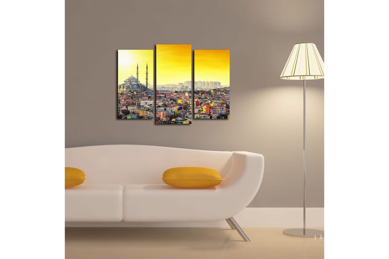 Canvasbilde City Istanbul 3-pk Flerfarget - 22x03 cm - Interiør - Maleri & posters - Lerretsbilder