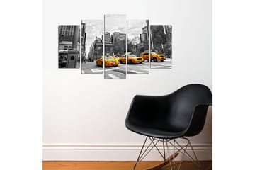 Canvasbilde City New York 5-pk Flerfarget - 22x06 cm - Interiør - Maleri & posters - Lerretsbilder