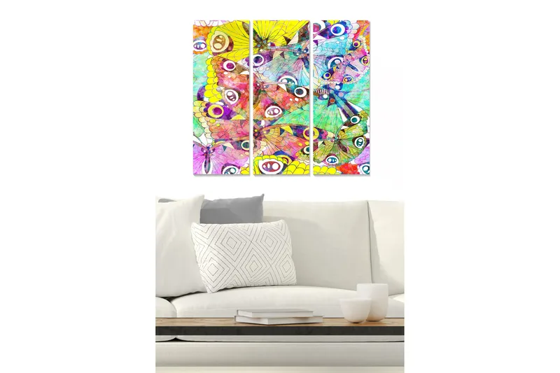 Canvasbilde Colorful 3-pk Flerfarget, 22x05 cm