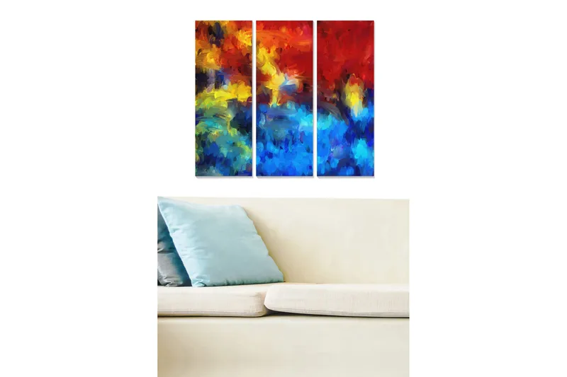 Canvasbilde Colorful 3-pk Flerfarget, 22x05 cm