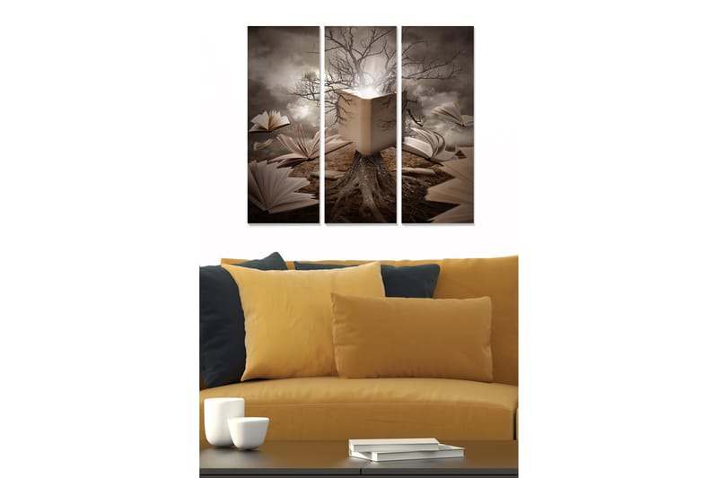 Canvasbilde Curiosities 3-pk Flerfarget - 22x05 cm - Interiør - Maleri & posters - Lerretsbilder