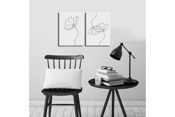 Canvasbilde Dekorativ 2 Deler - Flerfarget - Interiør - Maleri & posters - Lerretsbilder