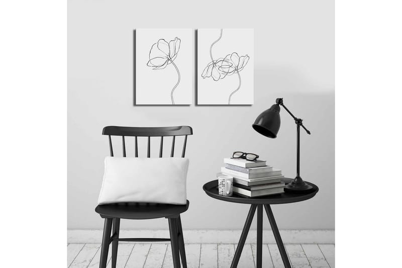 Canvasbilde Dekorativ 2 Deler - Flerfarget - Interiør - Maleri & posters - Lerretsbilder
