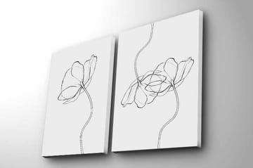 Canvasbilde Dekorativ 2 Deler - Flerfarget - Interiør - Maleri & posters - Lerretsbilder