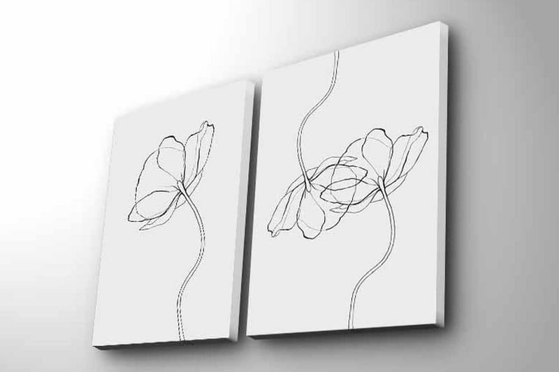 Canvasbilde Dekorativ 2 Deler - Flerfarget - Interiør - Maleri & posters - Lerretsbilder