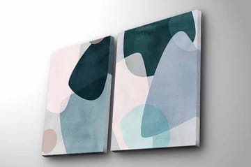 Canvasbilde Dekorativ 2 Deler - Flerfarget - Interiør - Maleri & posters - Lerretsbilder