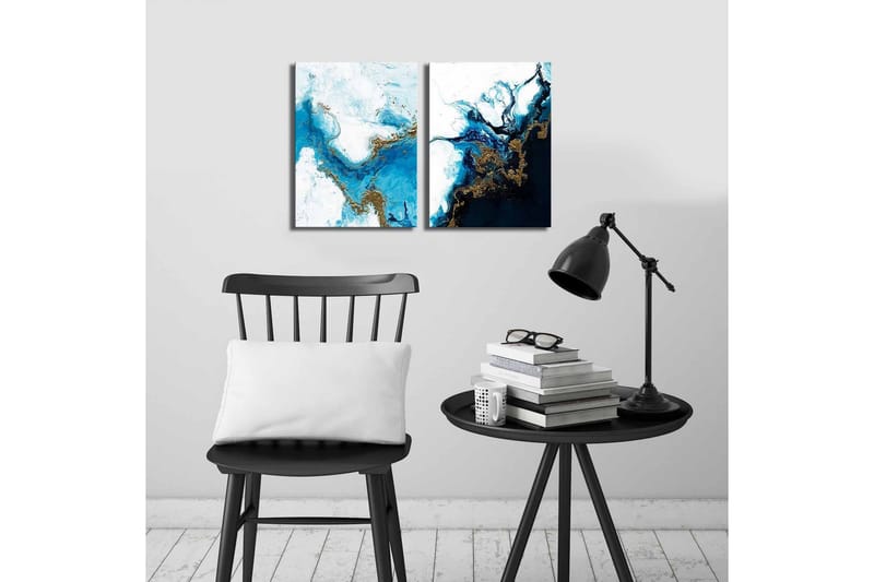 Canvasbilde Dekorativ 2 Deler - Flerfarget - Interiør - Maleri & posters - Lerretsbilder