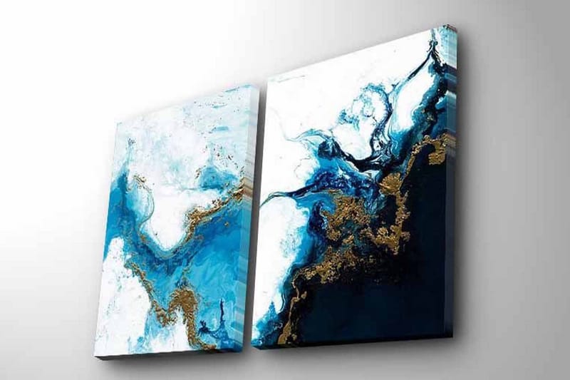 Canvasbilde Dekorativ 2 Deler - Flerfarget - Interiør - Maleri & posters - Lerretsbilder