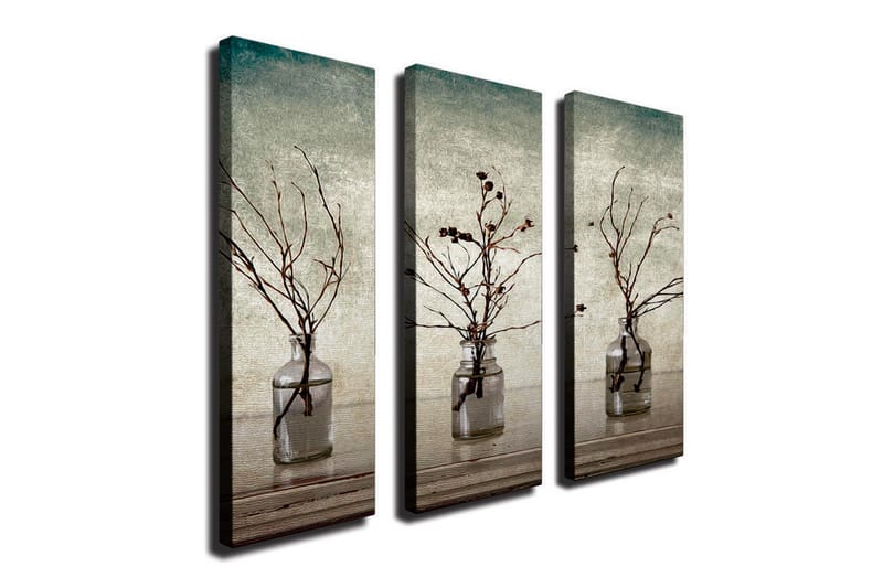Canvasbilde Dekorativ 3 Deler - Flerfarget - Interiør - Maleri & posters - Lerretsbilder