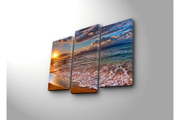 Canvasbilde Dekorativ 3 Deler - Flerfarget - Interiør - Maleri & posters - Lerretsbilder