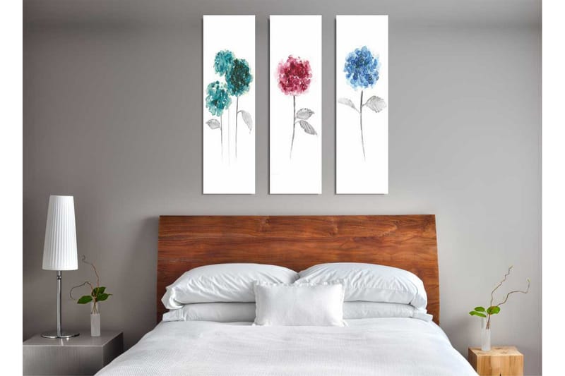 Canvasbilde Dekorativ 3 Deler - Flerfarget - Interiør - Maleri & posters - Lerretsbilder