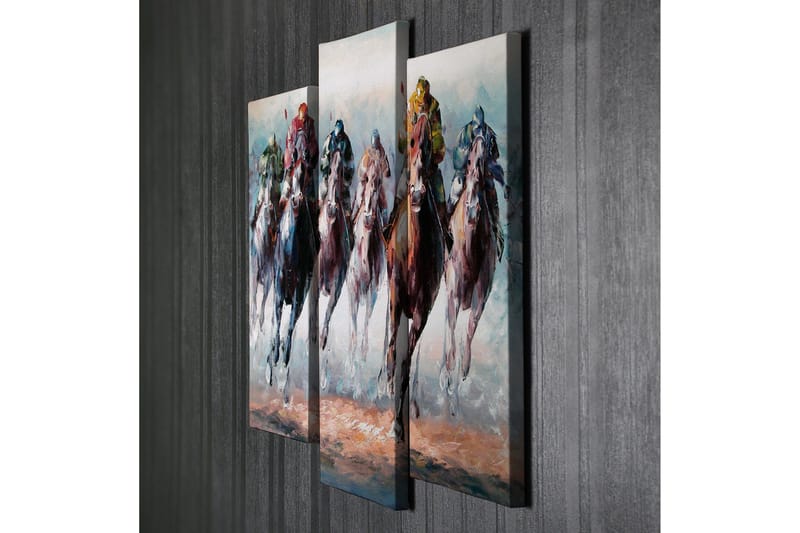 Canvasbilde Dekorativ 3 Deler - Flerfarget - Interiør - Maleri & posters - Lerretsbilder