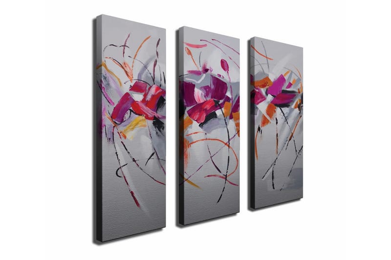 Canvasbilde Dekorativ 3 Deler - Flerfarget - Interiør - Maleri & posters - Lerretsbilder