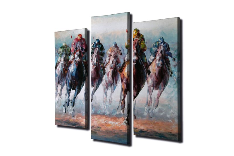 Canvasbilde Dekorativ 3 Deler - Flerfarget - Interiør - Maleri & posters - Lerretsbilder