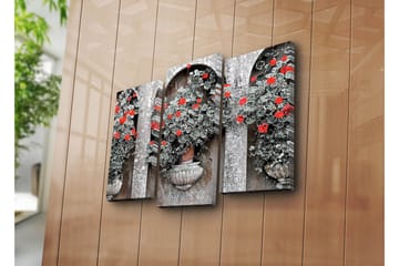 Canvasbilde Dekorativ 3 Deler - Flerfarget - Interiør - Maleri & posters - Lerretsbilder