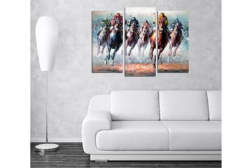 Canvasbilde Dekorativ 3 Deler - Flerfarget - Interiør - Maleri & posters - Lerretsbilder