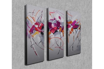 Canvasbilde Dekorativ 3 Deler - Flerfarget - Interiør - Maleri & posters - Lerretsbilder