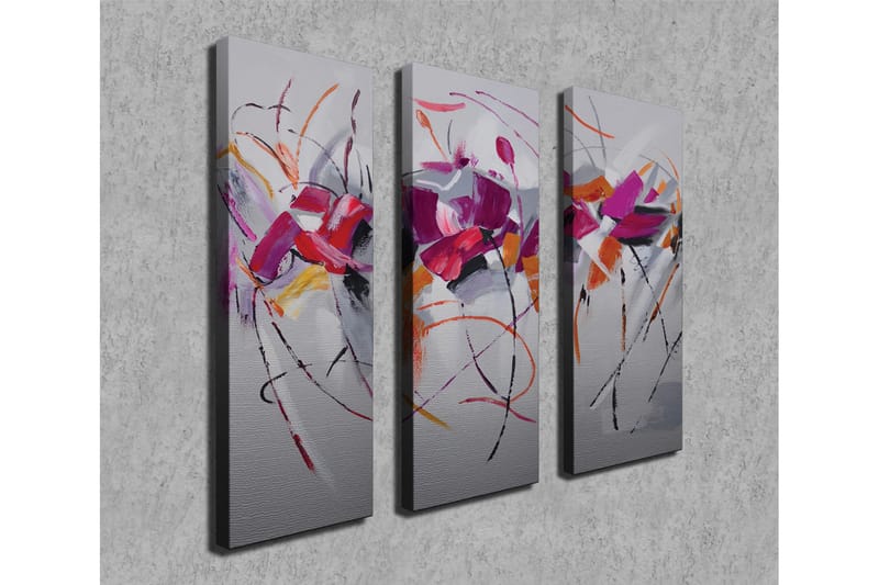 Canvasbilde Dekorativ 3 Deler - Flerfarget - Interiør - Maleri & posters - Lerretsbilder