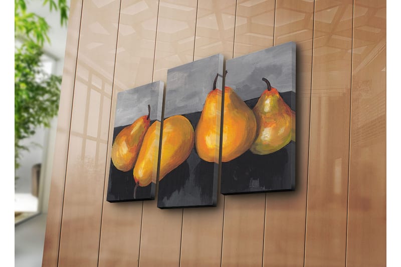Canvasbilde Dekorativ 3 Deler - Flerfarget - Interiør - Maleri & posters - Lerretsbilder