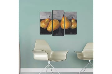 Canvasbilde Dekorativ 3 Deler - Flerfarget - Interiør - Maleri & posters - Lerretsbilder