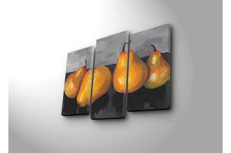 Canvasbilde Dekorativ 3 Deler - Flerfarget - Interiør - Maleri & posters - Lerretsbilder