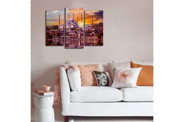 Canvasbilde Dekorativ 3 Deler - Flerfarget - Interiør - Maleri & posters - Lerretsbilder