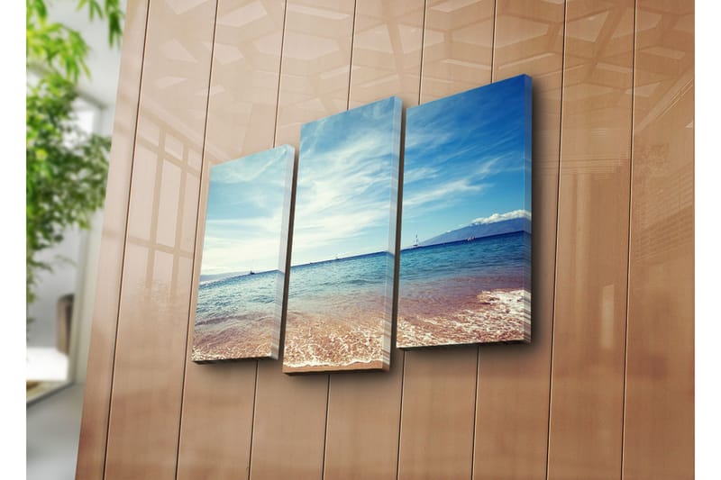 Canvasbilde Dekorativ 3 Deler - Flerfarget - Interiør - Maleri & posters - Lerretsbilder