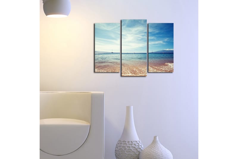 Canvasbilde Dekorativ 3 Deler - Flerfarget - Interiør - Maleri & posters - Lerretsbilder