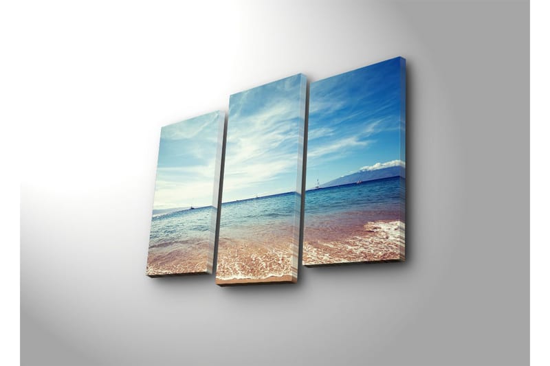Canvasbilde Dekorativ 3 Deler - Flerfarget - Interiør - Maleri & posters - Lerretsbilder