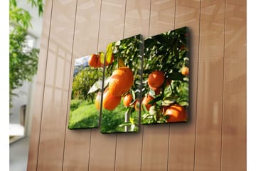 Canvasbilde Dekorativ 3 Deler - Flerfarget - Interiør - Maleri & posters - Lerretsbilder