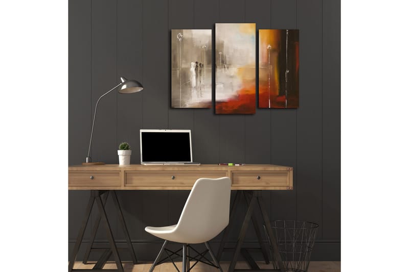 Canvasbilde Dekorativ 3 Deler - Flerfarget - Interiør - Maleri & posters - Lerretsbilder