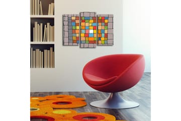 Canvasbilde Dekorativ 3 Deler - Flerfarget - Interiør - Maleri & posters - Lerretsbilder