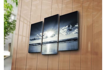 Canvasbilde Dekorativ 3 Deler - Flerfarget - Interiør - Maleri & posters - Lerretsbilder