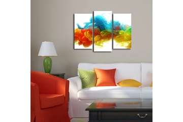 Canvasbilde Dekorativ 3 Deler - Flerfarget - Interiør - Maleri & posters - Lerretsbilder