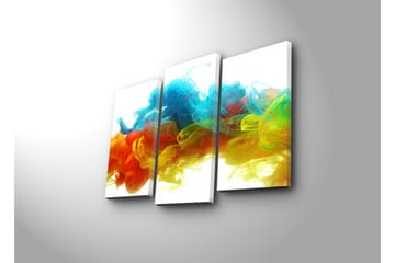 Canvasbilde Dekorativ 3 Deler - Flerfarget - Interiør - Maleri & posters - Lerretsbilder