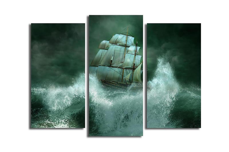Canvasbilde Dekorativ 3 Deler - Flerfarget - Interiør - Maleri & posters - Lerretsbilder
