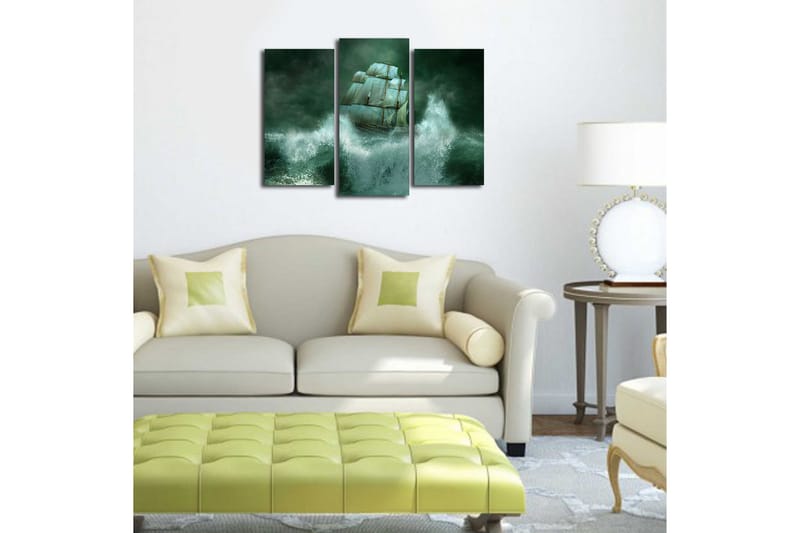 Canvasbilde Dekorativ 3 Deler - Flerfarget - Interiør - Maleri & posters - Lerretsbilder