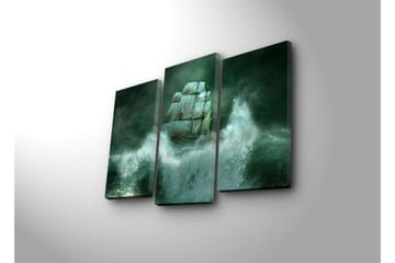 Canvasbilde Dekorativ 3 Deler - Flerfarget - Interiør - Maleri & posters - Lerretsbilder